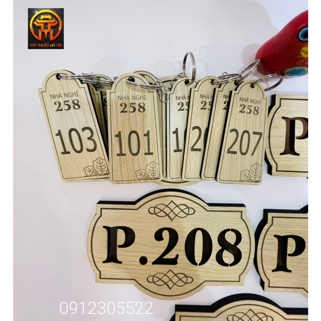 BIỂN SỐ PHÒNG BẰNG GỖ CHO KHÁCH SẠN, CHUNG CƯ GIÁ RẺ NHẤT HÀ NỘI