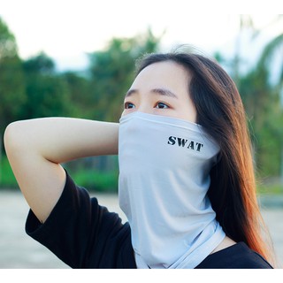 Khăn đa năng Swat thun lạnh mềm mịn vải co giãn 4 chiều màu xám