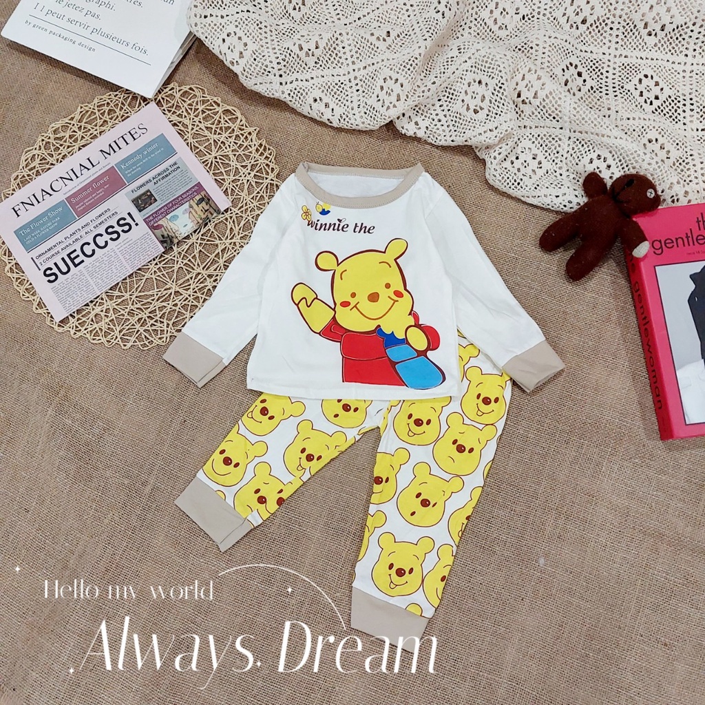 (7-17kg) Đồ bộ dài tay bé trai và đồ bộ dài tay bé gái TB76