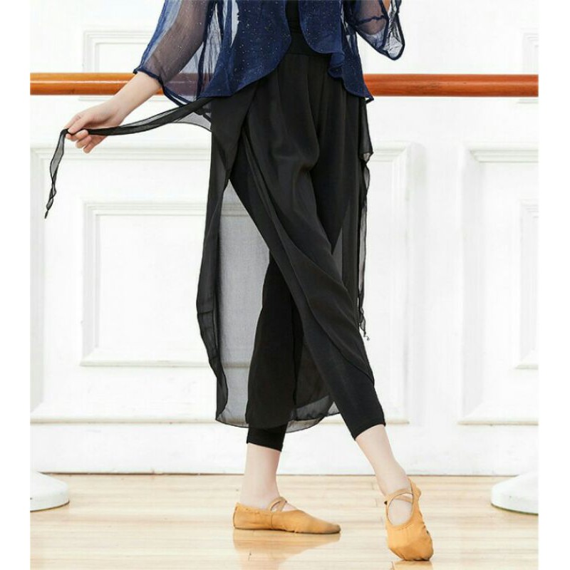 Quần múa legging phối tà xoan xẻ Q03 | BigBuy360 - bigbuy360.vn