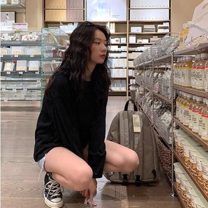 Áo thun tay dài dáng rộng thời trang Hàn Quốc cho nữ 2020