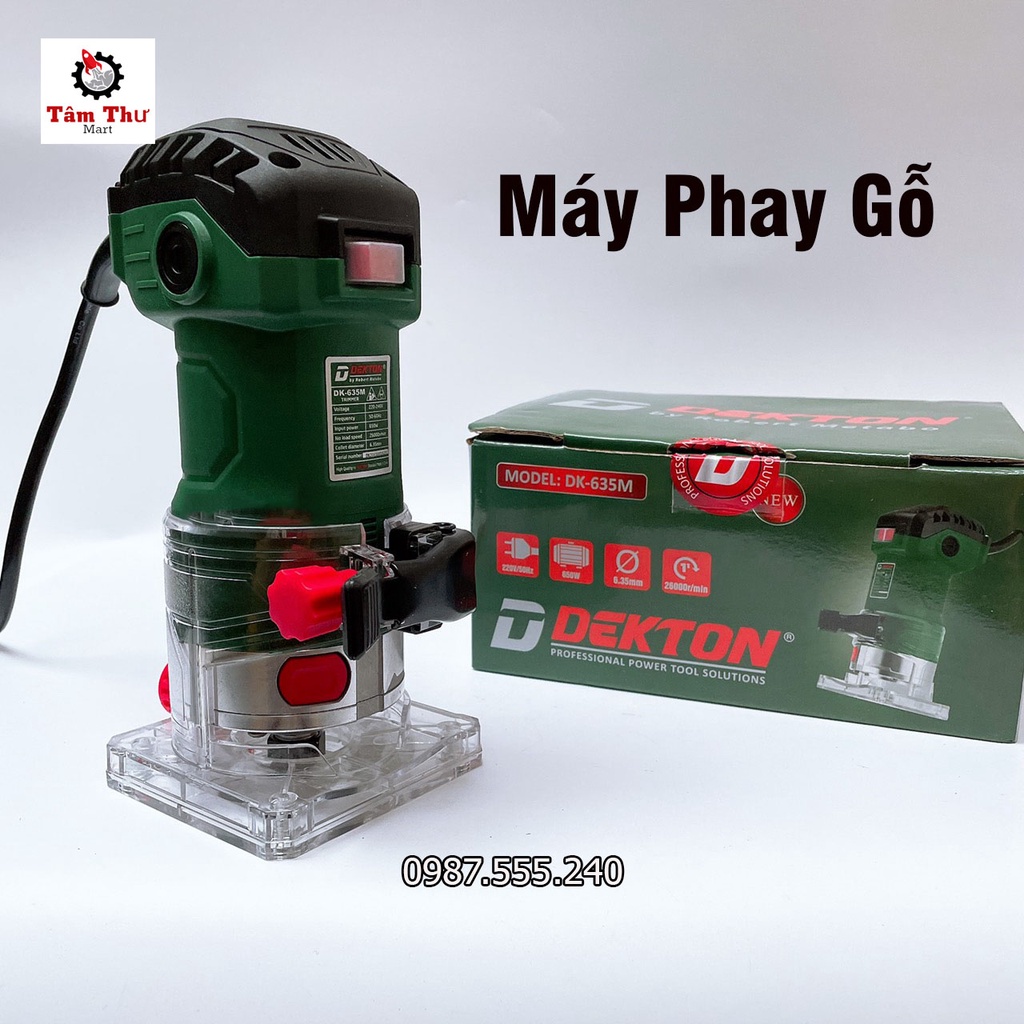 Máy phay gỗ cầm tay, soi gỗ, soi alu Dekton DK-635M