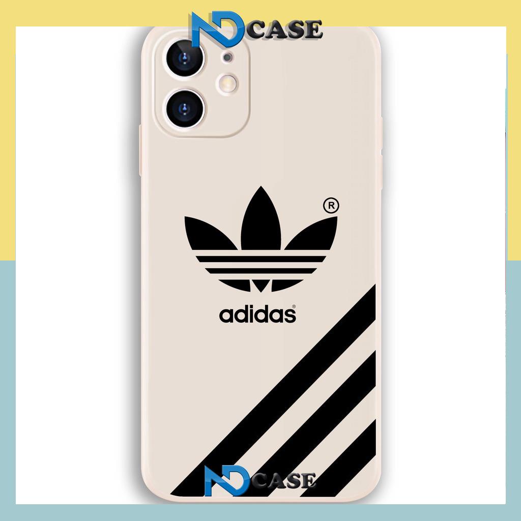 Ốp lưng iPhone Adidas cạnh viền vuông silicon mềm dẻo bảo vệ camera cho iphone 6/6s/7/8/X/XS/11/12/13 Pro Plus Max
