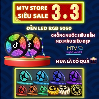 Đèn Led TikTok Trang Trí 5050 RGB 🔥Đổi 16 Triệu Màu🔥, Dây Dài 5 Mét, Phủ Silicon Chống Nước + Keo Dán 2 Mặt Chắc Chắn