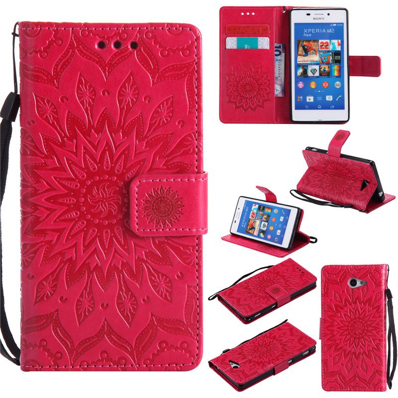 Sony Xperia M2 unisex classic fashion PU wallet flip cover phone Case