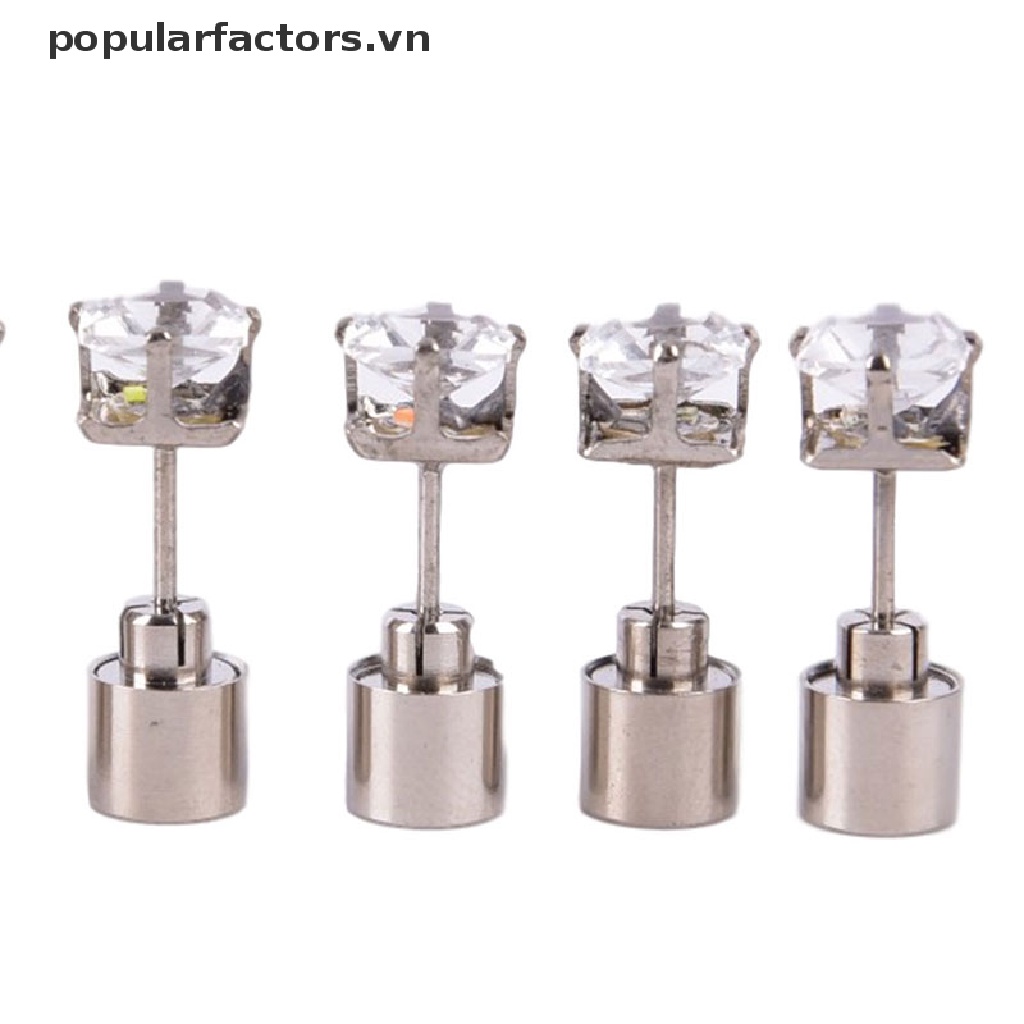 1 Đôi Bông Tai Hình Vương Miện Có Đèn LED Phát Sáng