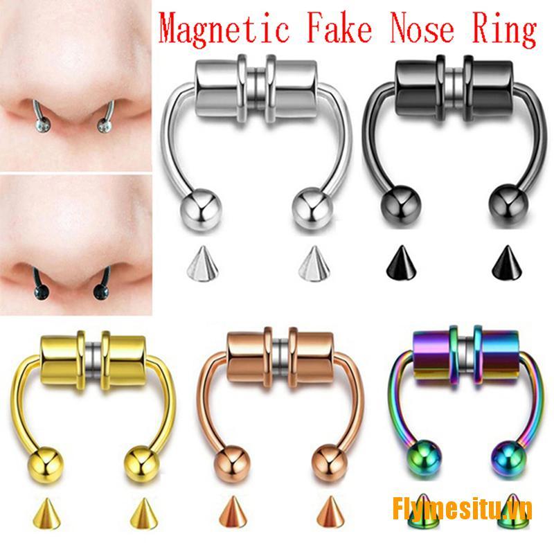 Khuyên Mũi Nam Châm Chất Liệu Hợp Kim