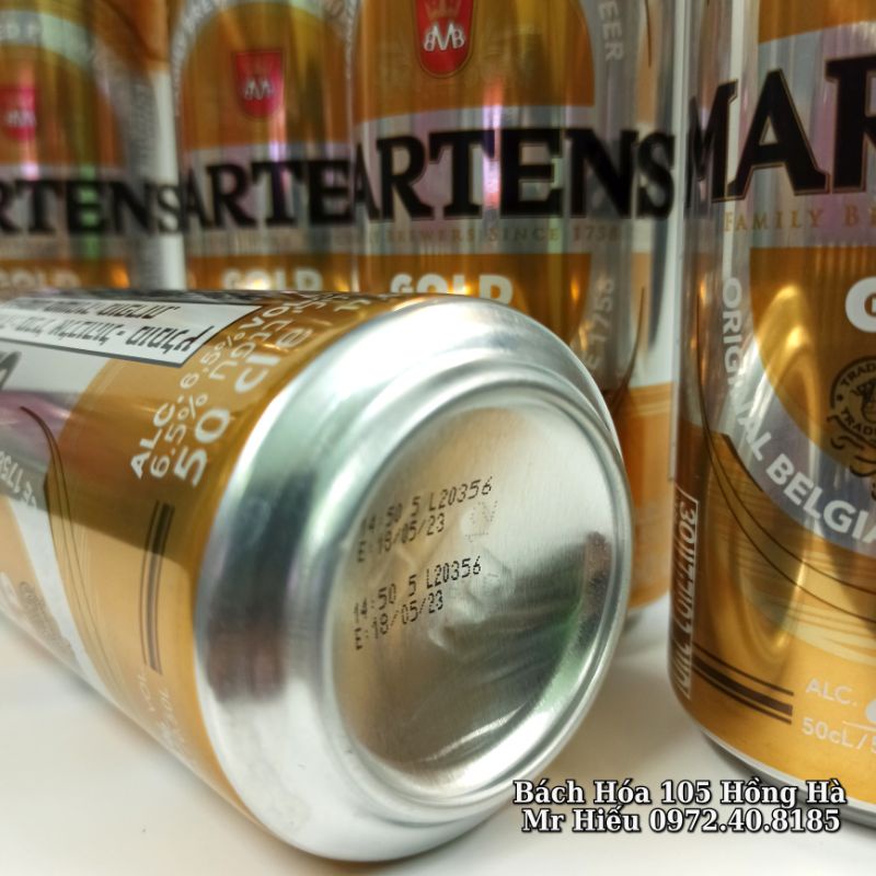 Combo 6 lon bia Martens Gold 6,5%