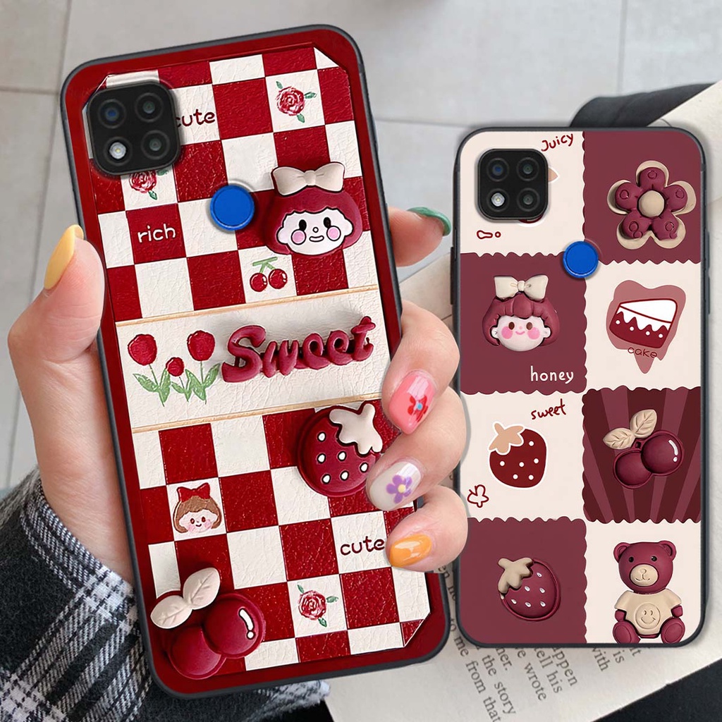 Ốp Xiaomi Redmi 9C in hình trái tim, caro kẹo ngọt đầy cá tính siêu đẹp siêu chất