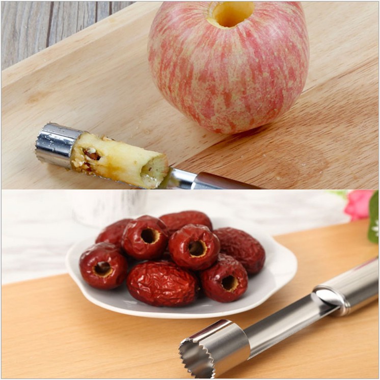 Bộ 4 inox Dụng Cụ Lấy Lõi, Ruột Lấy Lõi Hạt Tiêu Đào Lê, Trái Cây...Tiện Dụng Bằng Inox Không Gỉ - Handy Stainless Steel