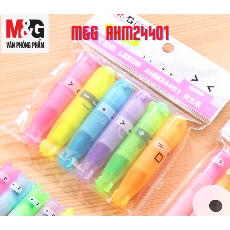 Bộ 6 Cây Dạ Quang M&amp;G AHM24401 Hình Hỏa Tiển Siêu Cute