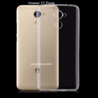 Ốp dẻo silicon trong suốt cho huawei Y7 prime