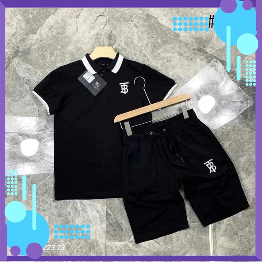 Đồ Bộ Thun Nam, Bộ Quần Áo Nam Mùa Hè In Chữ B Chất Liệu Thun Cotton Thoáng Mát_BN15 MSP41296