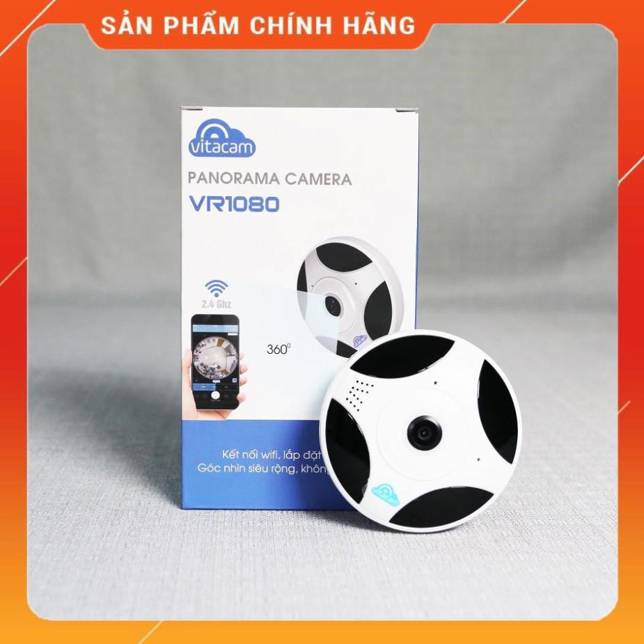 Camera IP Vifi Vitacam VR1080 - 2.0Mpx Full HD 1080P - Quay Toàn Cảnh 360 Độ - Bảo Hành Chính Hãng 2 Năm.