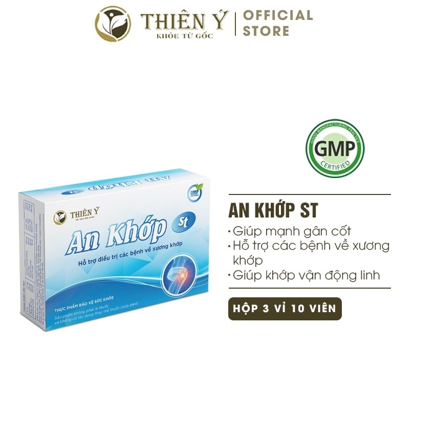 Combo Viên Uống Hỗ Trợ Xương Khớp An Khớp 4 Hộp Mỗi Hộp 3 Vỉ 30 Viên + 3 Hộp An Mạch Mỗi Hộp 20 ống 10ML - Thiên Ý