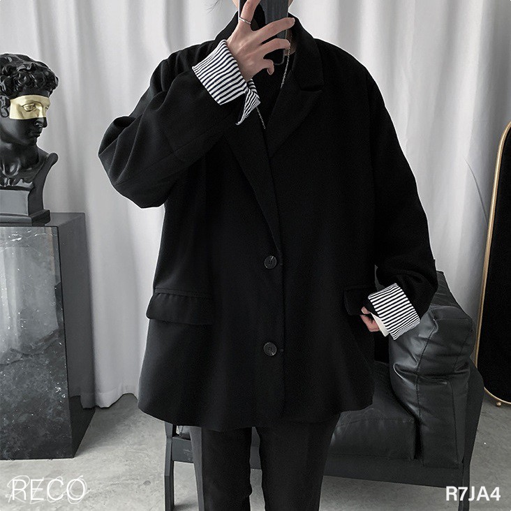 Áo khoác Hàn Quốc cao cấp dáng rộng nam nữ Jacket Loose R7JA4 Unisex, Oversize