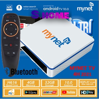 Mua Android tivi box MYTV MYNET TV 4H RAM 4G  ROM 32G  Hệ điều hành Android 10  BLUETOOTH  Có tặng điều khiển giọng nói