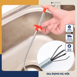 Lò xo thông tắc cống có móc kẹp