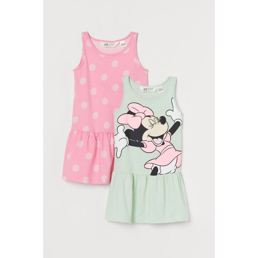 Set 2 váy sát nách bé gái HM auth UK