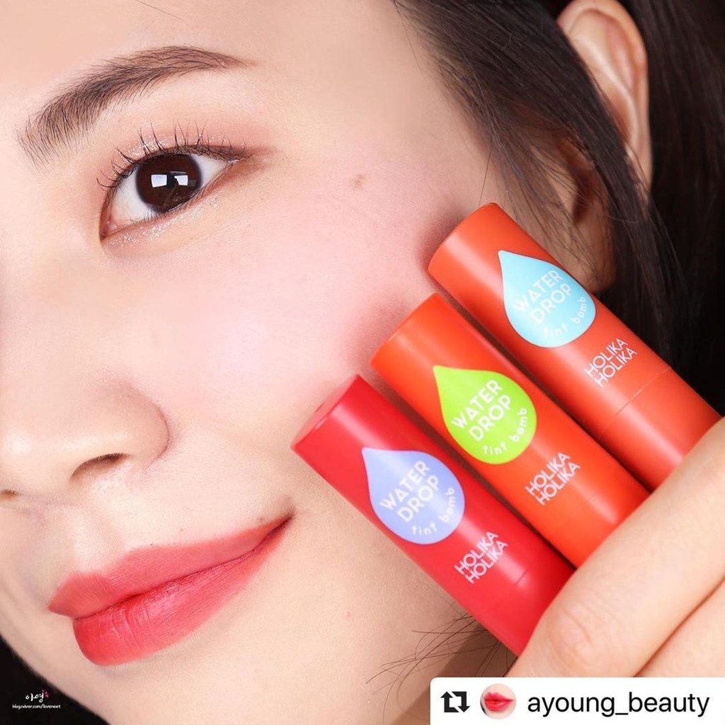 [Mã INCU50 giảm 50k đơn 250k] [DATE 01/22] Son môi Tint Mát Lạnh Holika Holika Water Drop Tint Bomb 2,5g