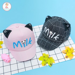 Mũ Lưỡi Trai Chữ Milk Cho Bé Trai bé Gái Dành Cho Bé Từ 3M Đến 2 Tuổi