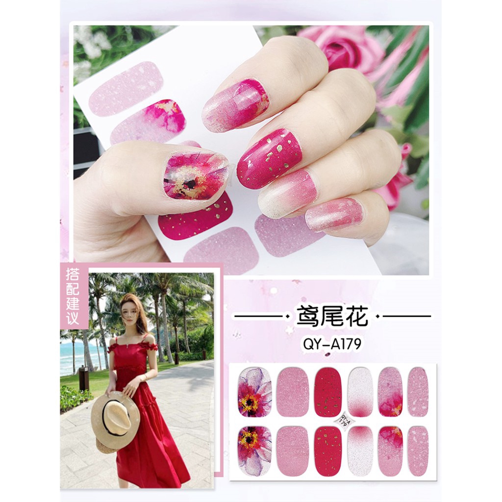 [Hàng mới về] Sticker dán hình móng tay giả chuyên dụng trang trí móng tay nghệ thuật