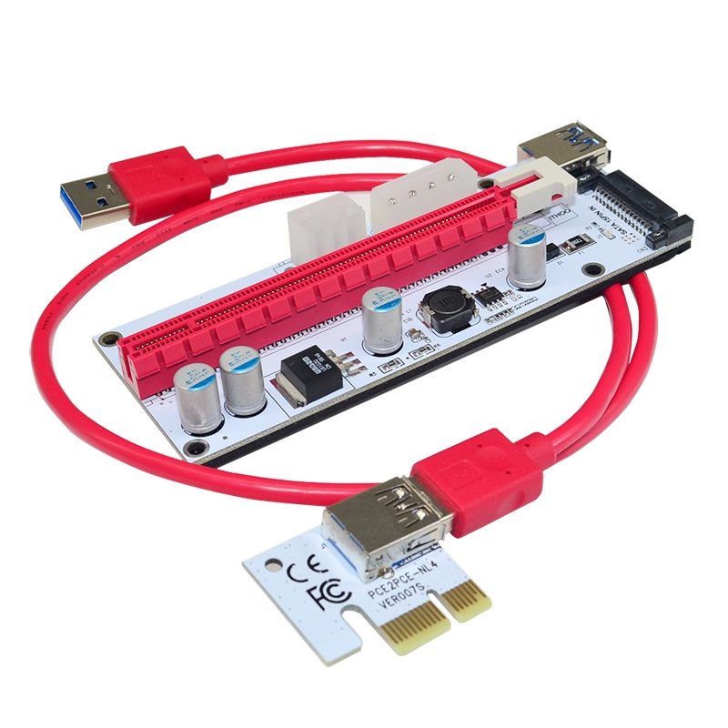 Bộ dây Riser PCIe 1x To 16x USB 3.0 loại tốt mới 100%