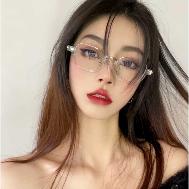 Kính mát gọng kim loại oval siêu nhẹ chống tia UV phong cách Hàn Quốc thời trang dành cho cả nam và nữ