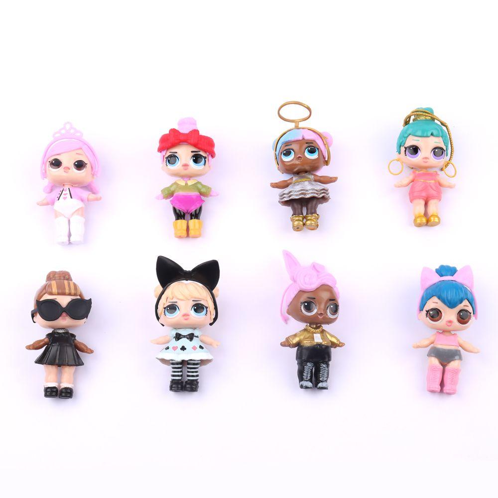 Set 8 Mô Hình Búp Bê Hoạt Hình Kawaii