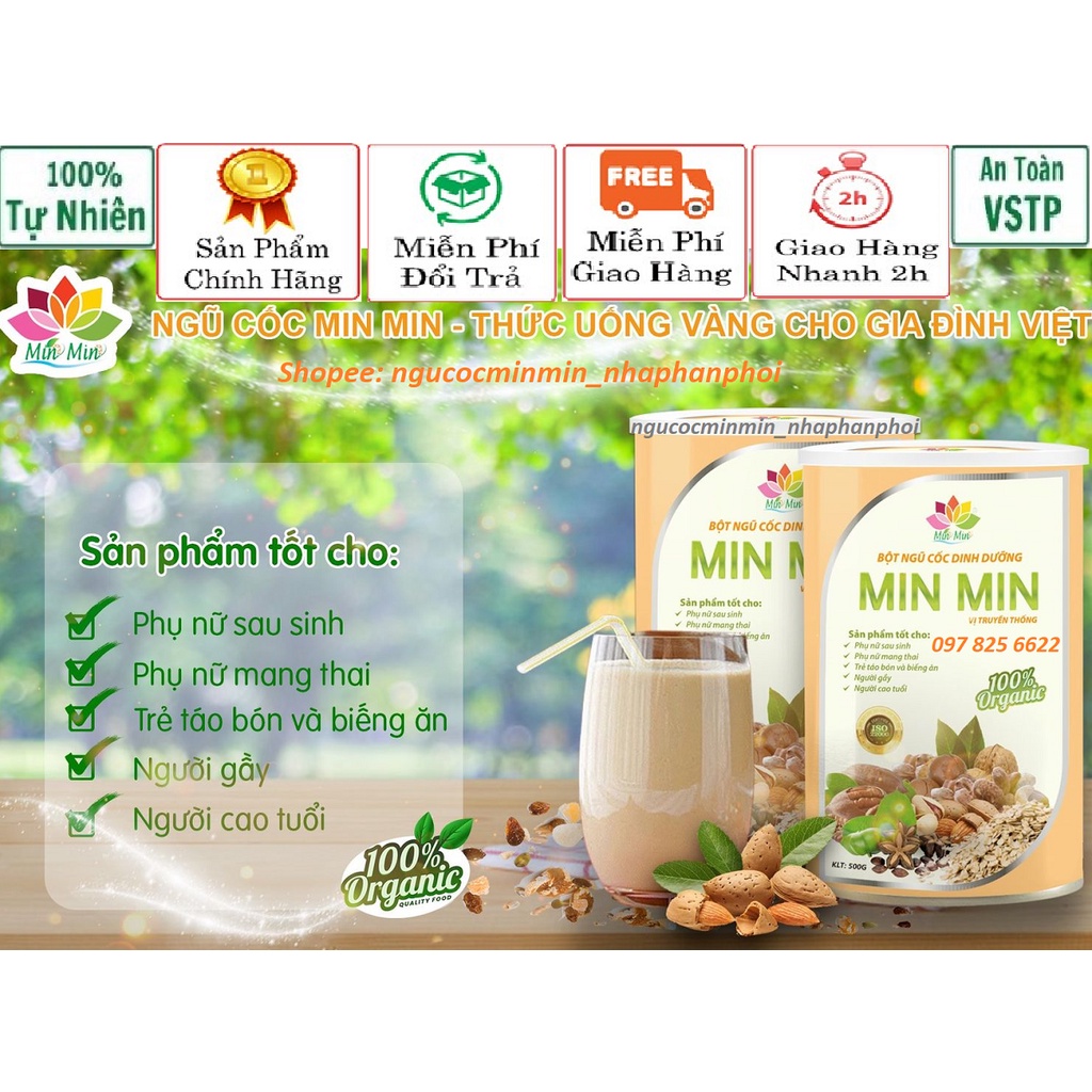 Ngũ Cốc MinMin 2Kg Siêu Lợi Sữa  4 hộp COMBO -30% thumbnail