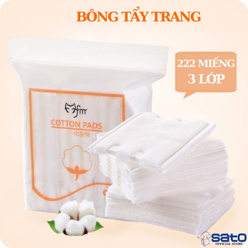 Bông tẩy trang Cotton Pads 222 miếng túi zip