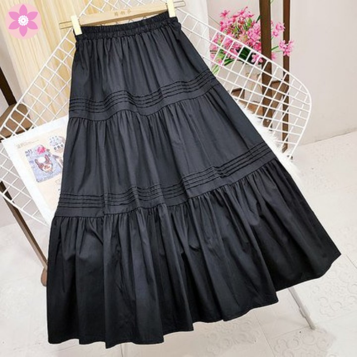 Chân Váy Tầng Ulzang Vintage 2 Lớp Siêu Xinh