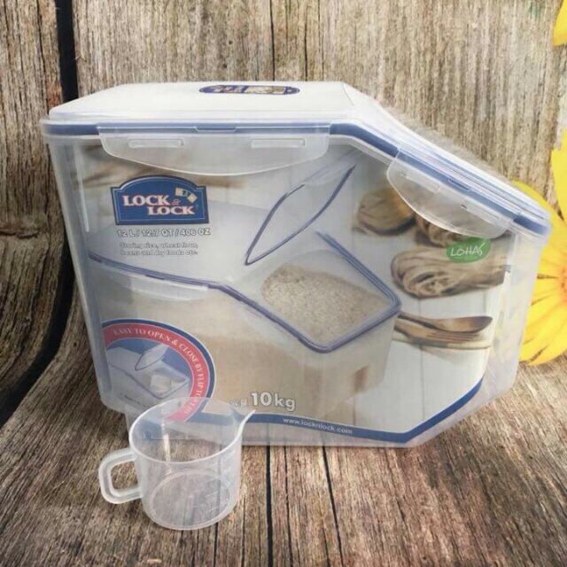 💚 THÙNG ĐỰNG GẠO 10kg LOCK&LOCK HPL510 săn sale