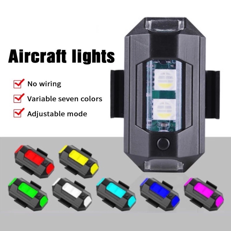 Đèn led Xi Nhan Cảnh Báo Chống Va Chạm Có 7 Màu Kèm Sạc usb Tiện Dụng Cho Xe Máy / Xe Hơi