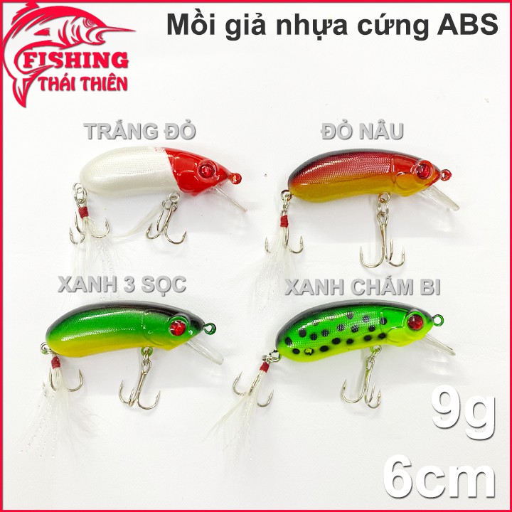 Mồi câu cá loại cứng nhựa abs (6cm/9g)