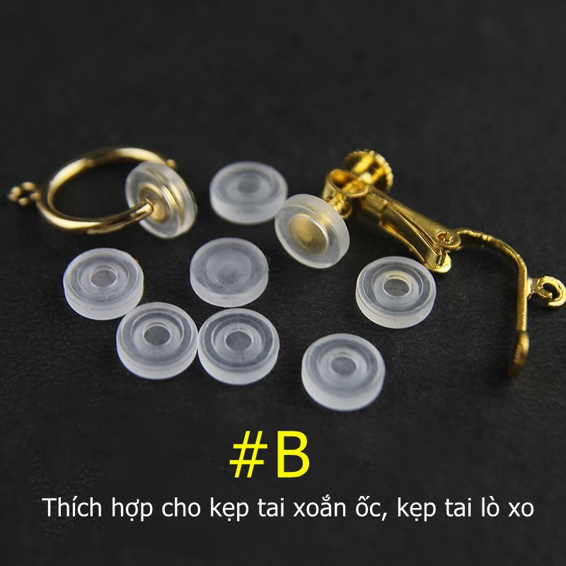 Ear clip anti-pain pad Silicone ear clip cushion Transparent cushion ear accessory B42