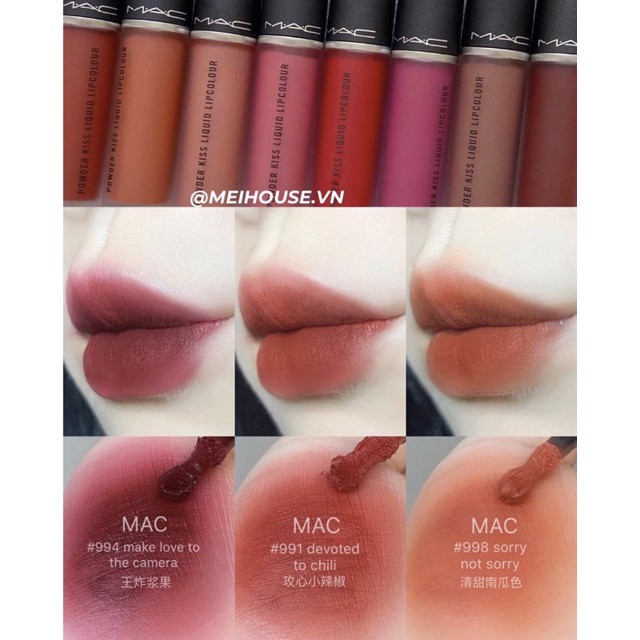 [CHÍNH HÃNG] Son Kem Lì MAC Powder Kiss Liquid Lipcolour, Son Mac Kem Full Size 5ml | BigBuy360 - bigbuy360.vn