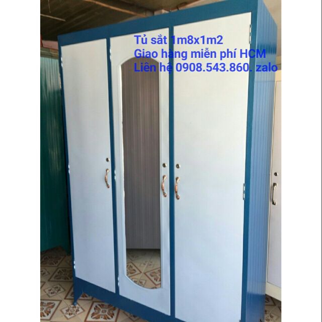 tủ đựng quần áo bằng sắt giá rẻ 1m8