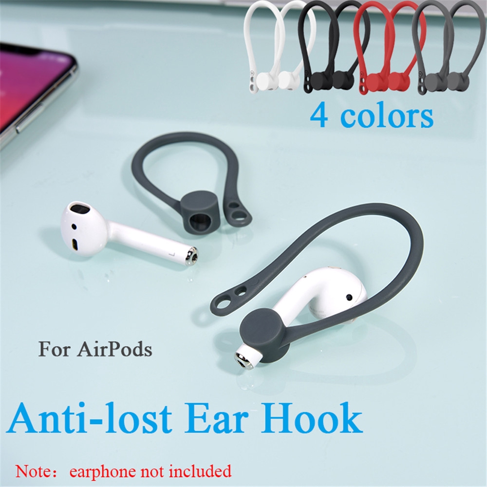 1 Cặp Móc Tai Nghe Bằng Silicone Mềm Cho Airpods