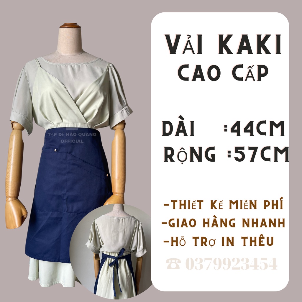 Tạp Dề cao cấp HÀO QUANG cho nhân viên pha chế , nhân viên phục vụ ,đầu bếp  dáng ngắn