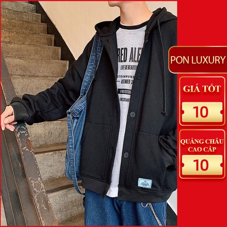 Áo khoác hoodie nam, áo khoác nỉ mặc mùa đông ấm áp màu đen Pon.mens hà nội hcm