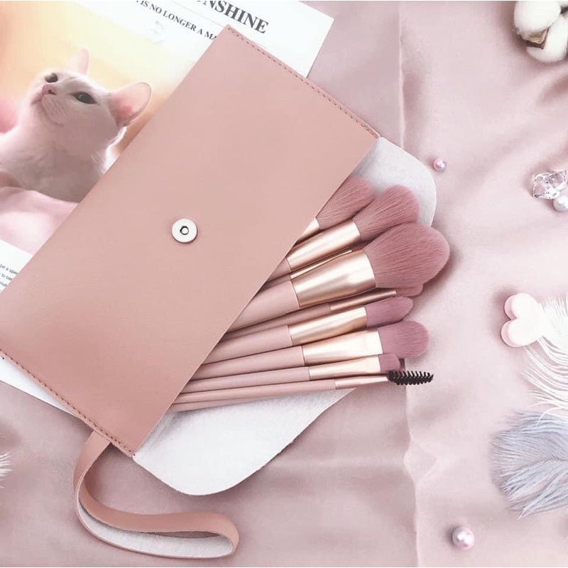 [FREE SHIP] Bộ Cọ hồng 13 cây kèm bao da siêu xịn