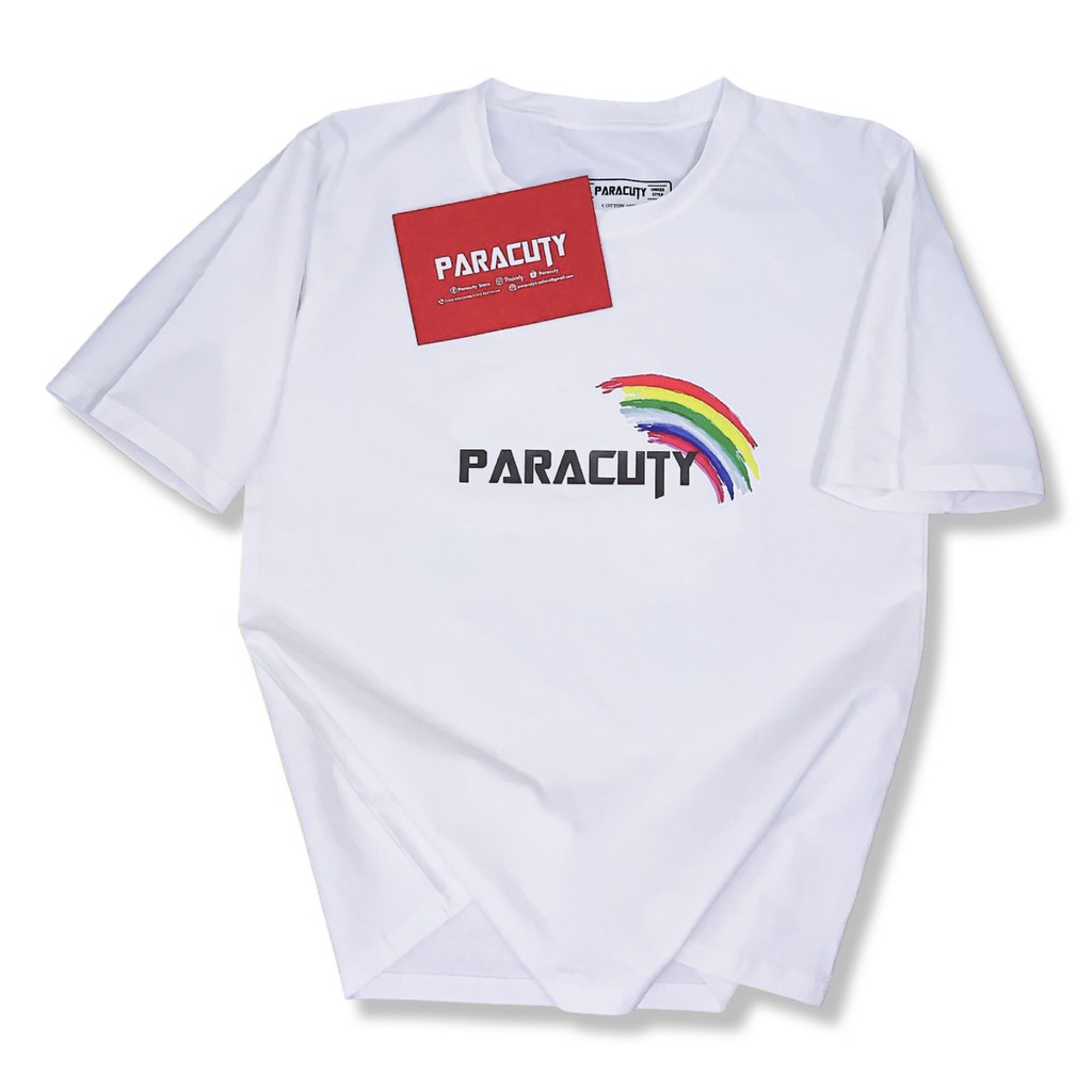 Áo thun nam nữ Unisex PARACUTY cầu vòng - P05 chất liệu cotton 100%, co giãn 4 chiều, dày dặn, form rộng tay lỡ | BigBuy360 - bigbuy360.vn