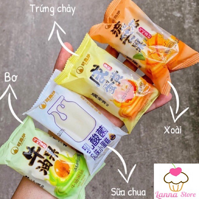 [ĐỦ 4 VỊ] BÁNH BÔNG LAN TRỨNG MUỐI/SỮA/BƠ/XOÀI NHÂN TAN CHẢY