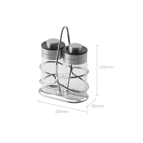 [ LOCK&amp;LOCK ] Set gia vị 2 và 4 món thủy tinh(120ml) chịu nhiệt Lock&amp;Lock - LLG848 LLG849