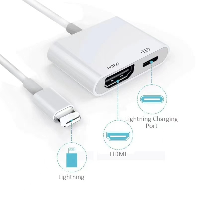 Cáp Kết Nối Lightning Sang HDMI 4K 1080P HD Cho Iphone Ipad Air / iPod