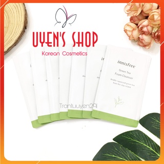 Sample sữa rửa mặt Innisfree Green Tea Foam Cleanser _ 3ml