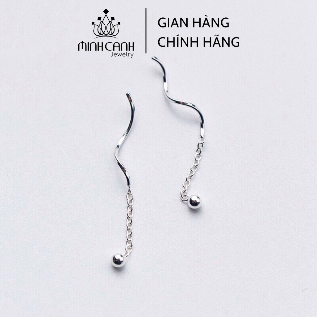 Bông Tai Bạc Nữ Sóng Bi - Minh Canh Jewelry