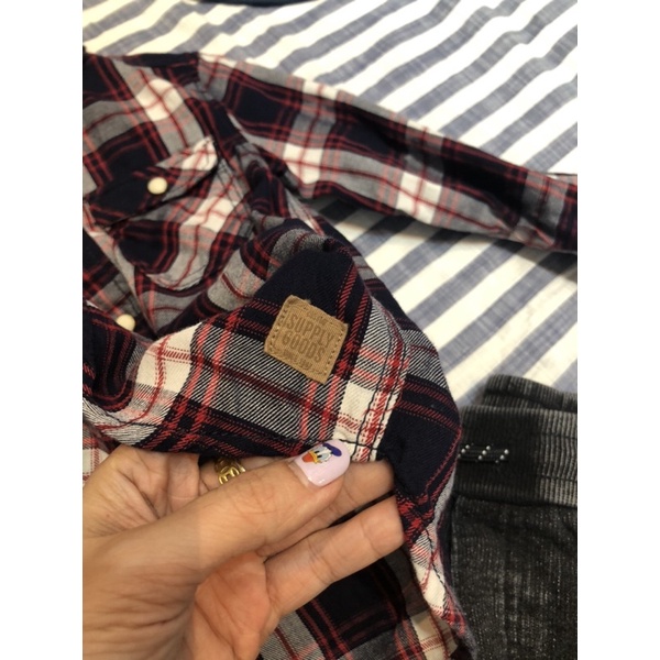 Áo sơ mi kẻ caro đỏ cho bé H&M