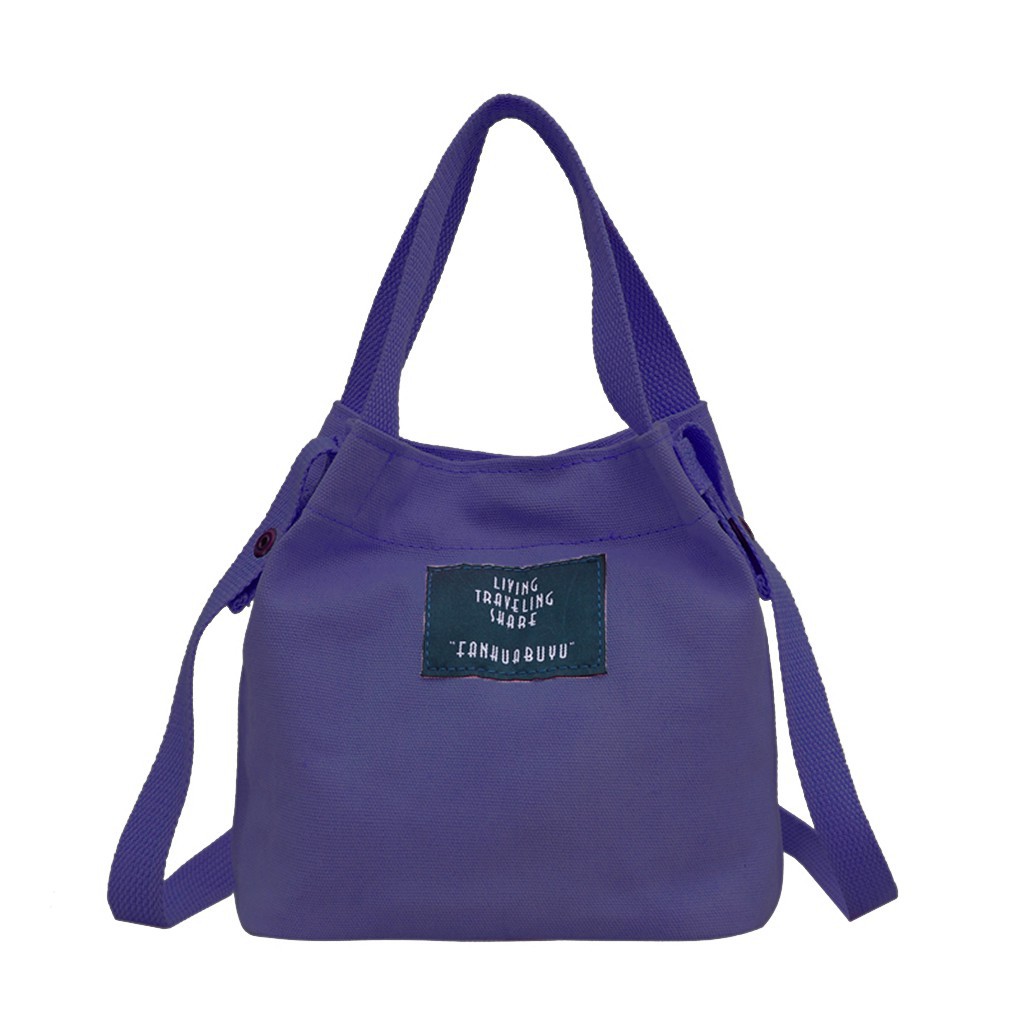 Túi vải nữ mini đeo vai với màu kẹo